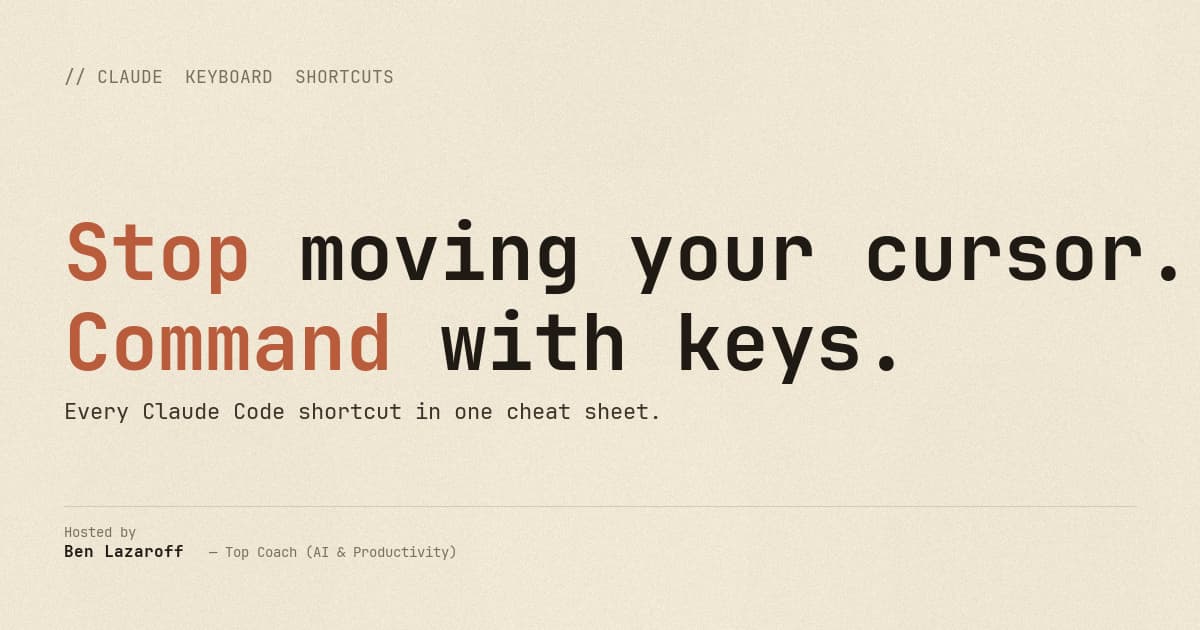 The Claude Code Keyboard Shortcuts Cheat Sheet