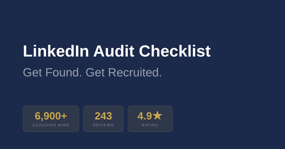 LinkedIn Audit Checklist