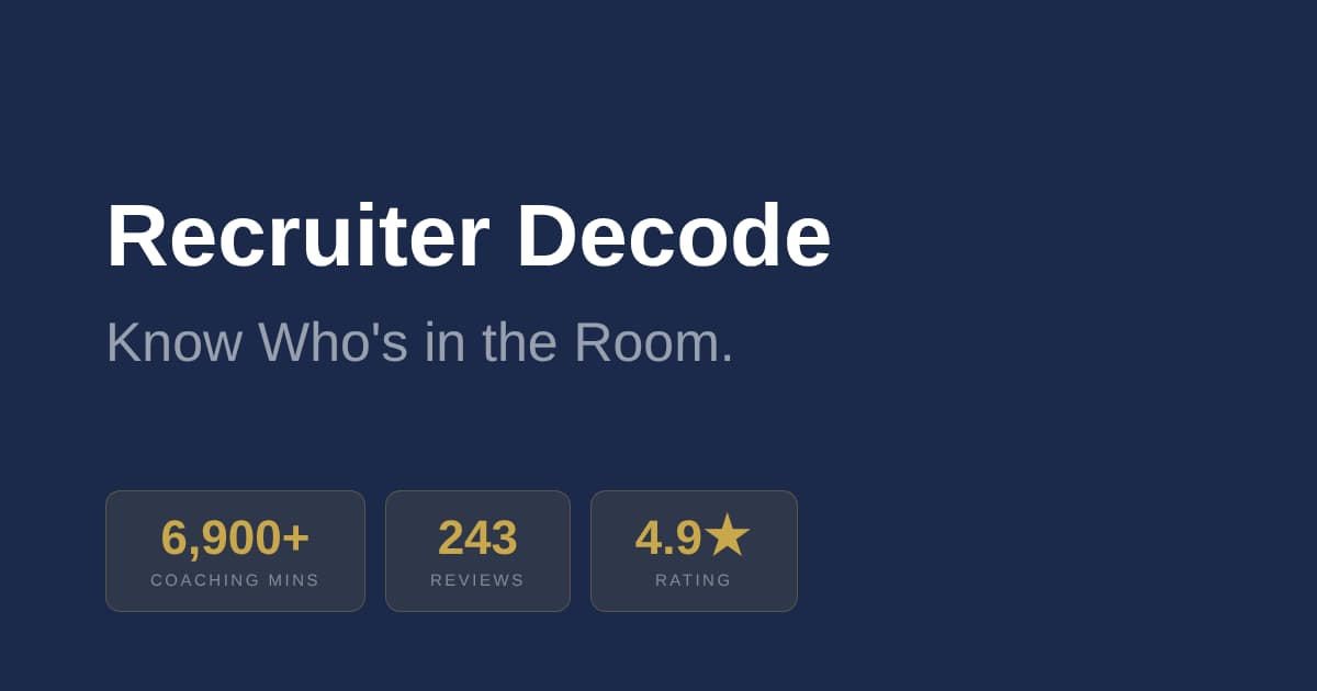 Recruiter Decode