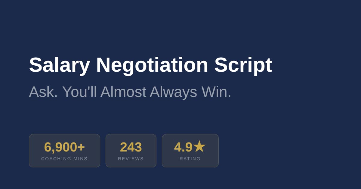 Salary Negotiation Script