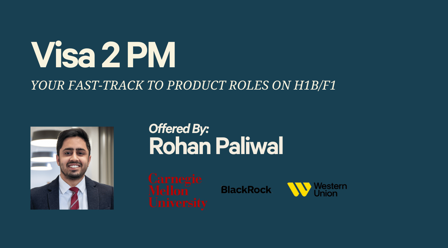 Visa2PM: Your fast-track to product roles on H1B/F1