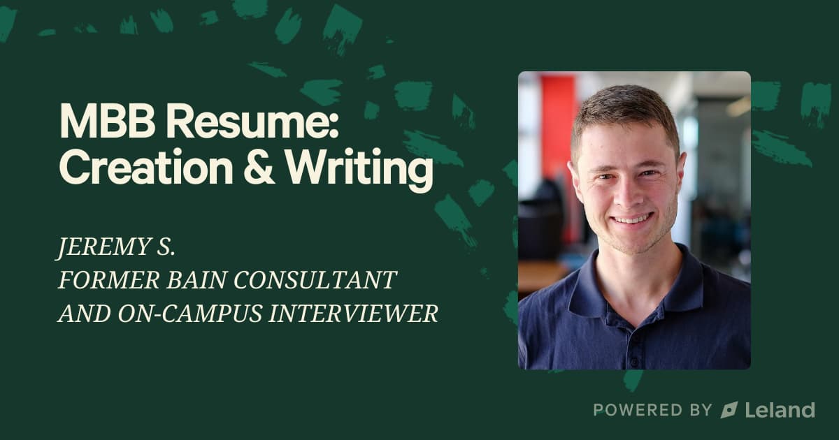 MBB Resume: Creation & Writing