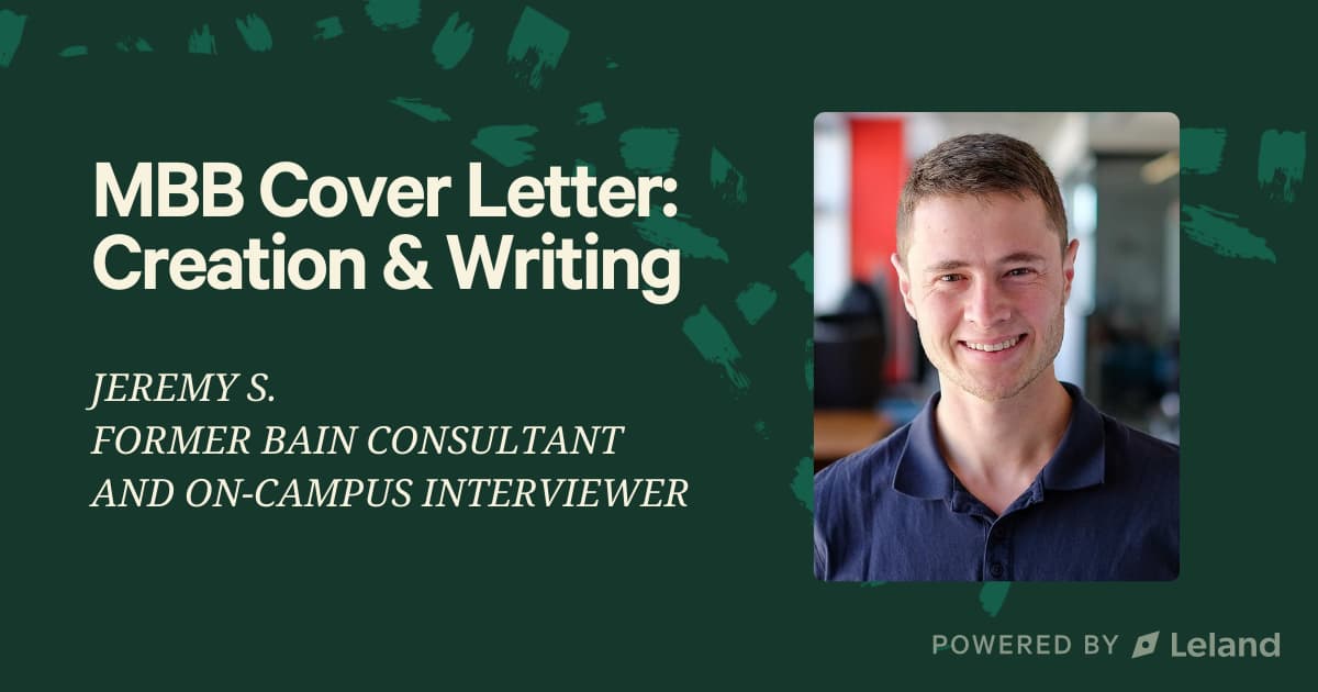 MBB Cover Letter: Creation & Writing