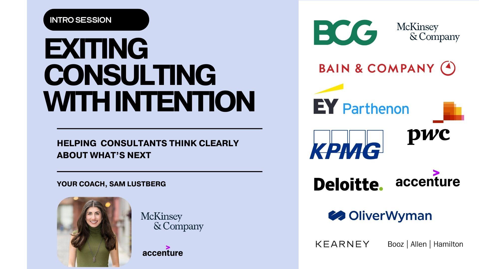 Exiting Consulting with Intention (45min Introduction)