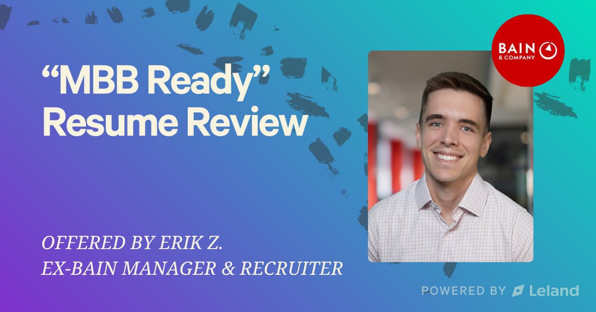 "MBB Ready" Resume Review