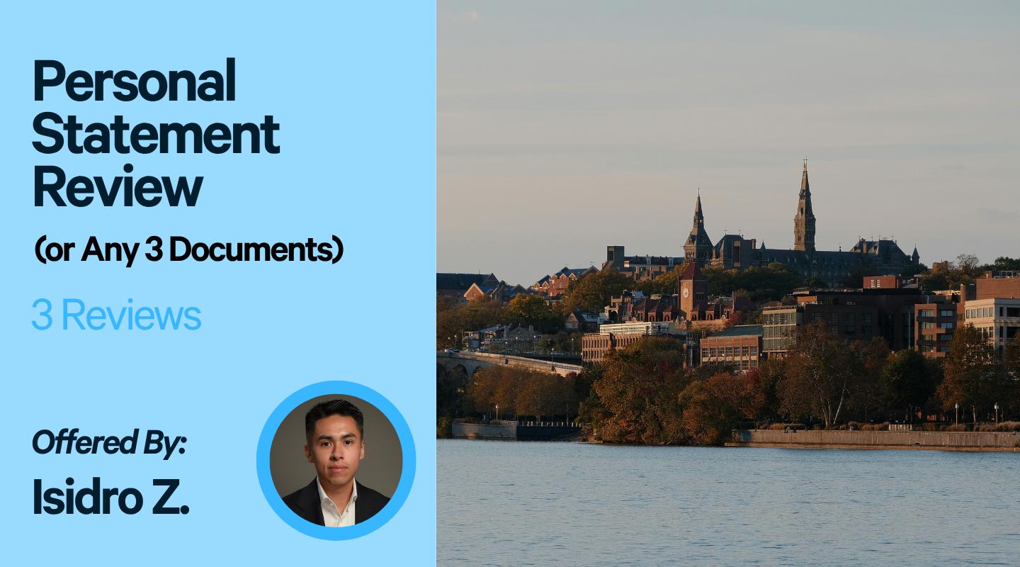 Personal Statement (or 3 Documents) - 3 Reviews