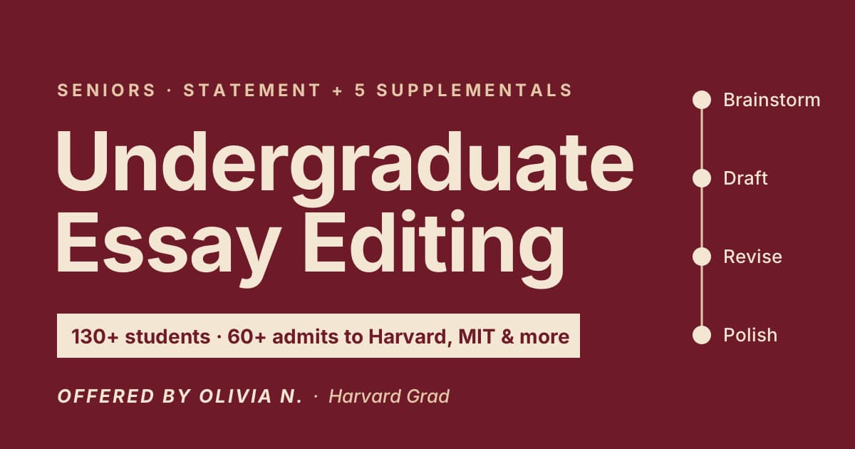 Undergraduate Essay Editing