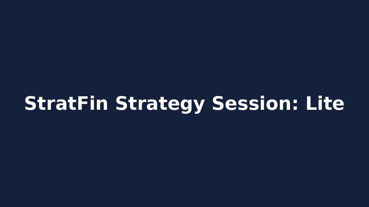 StratFin Strategy Session: Lite