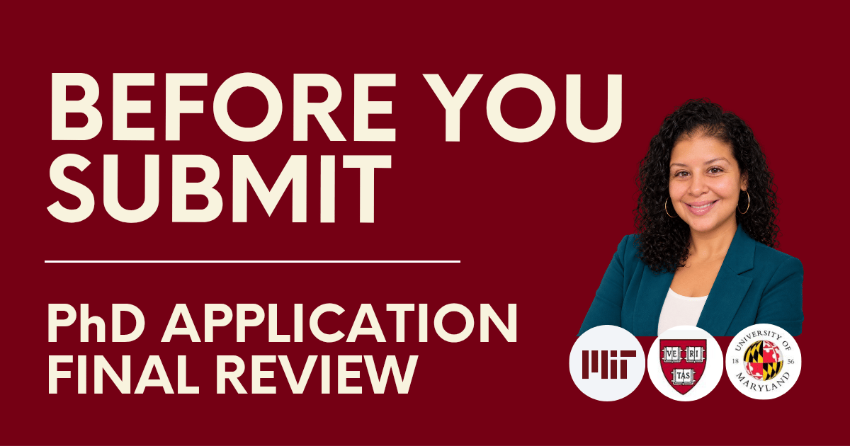 Before You Submit: PhD Application Final Review