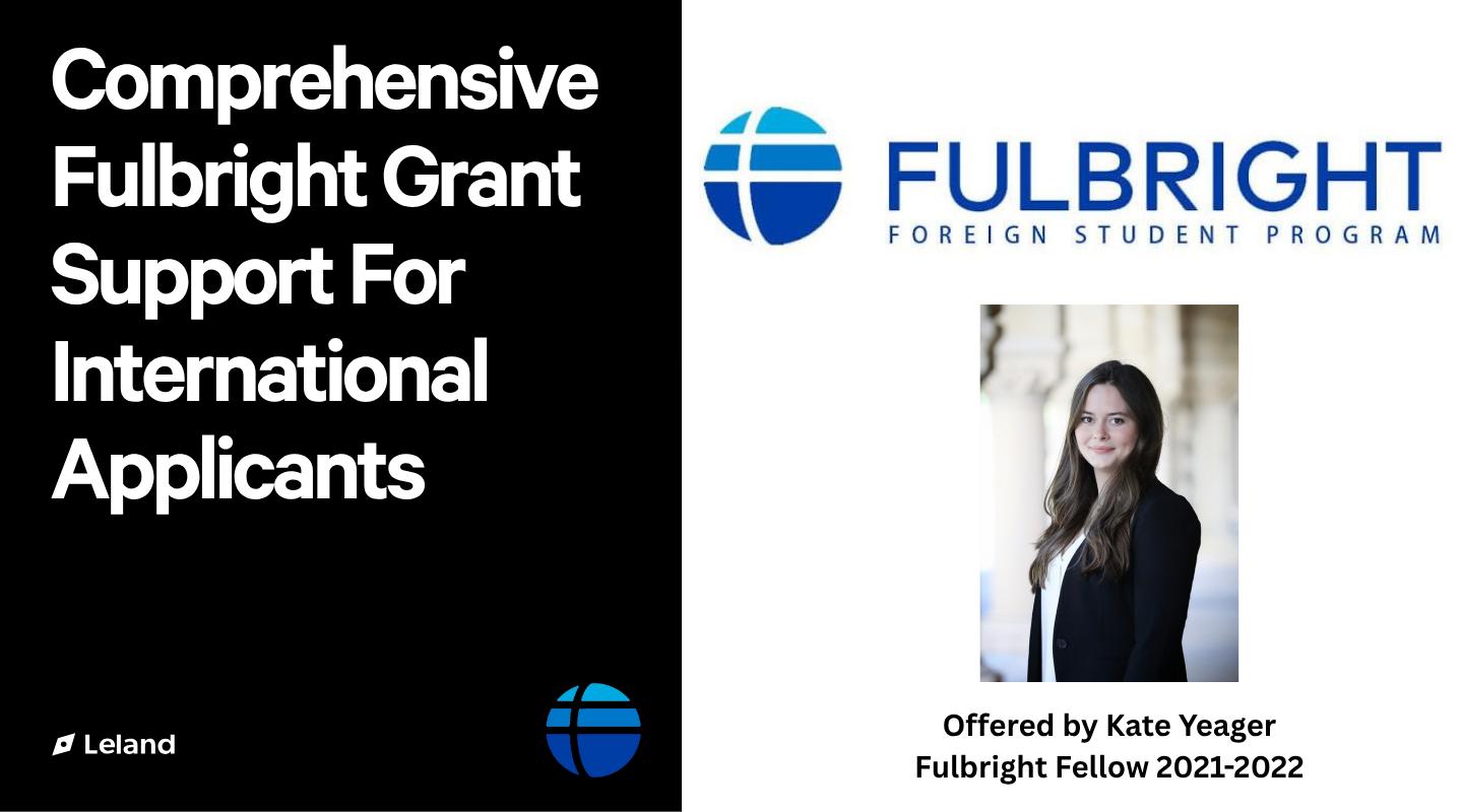 Craft a Compelling Fulbright Application as a International Applicant