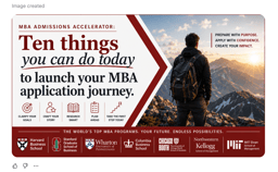 Ten things you can do today to launch your MBA application journey.