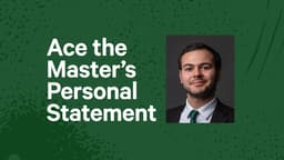 Ace the Master's Personal Statement