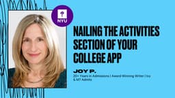 Nailing the Activities Section of Your College App