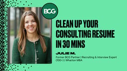 Clean up Your Consulting Resume in 30 mins