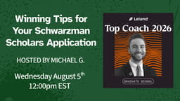 Winning Tips for Your Schwarzman Scholars Application