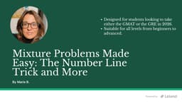 Mixtures and Weighted Averages with the Number Line Trick