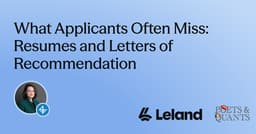 What Applicants Often Miss: Resumes and Letters of Recommendation