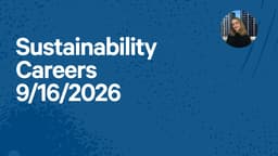 Sustainability Careers Overview (public vs private sector)