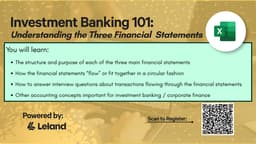 Investment Banking 101: Understanding the Three Financial Statements
