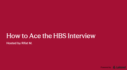 How to Ace the HBS MBA Interview