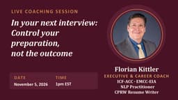 In your next interview: Control your preparation, not the outcome.