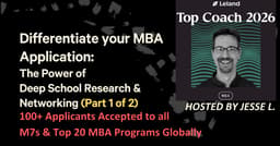 Differentiate your MBA Application: School Research & Networking Part 1 of 2