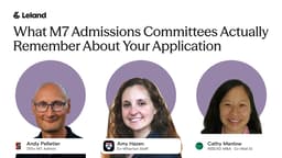 What M7 Admissions Committees Actually Remember About Your Application