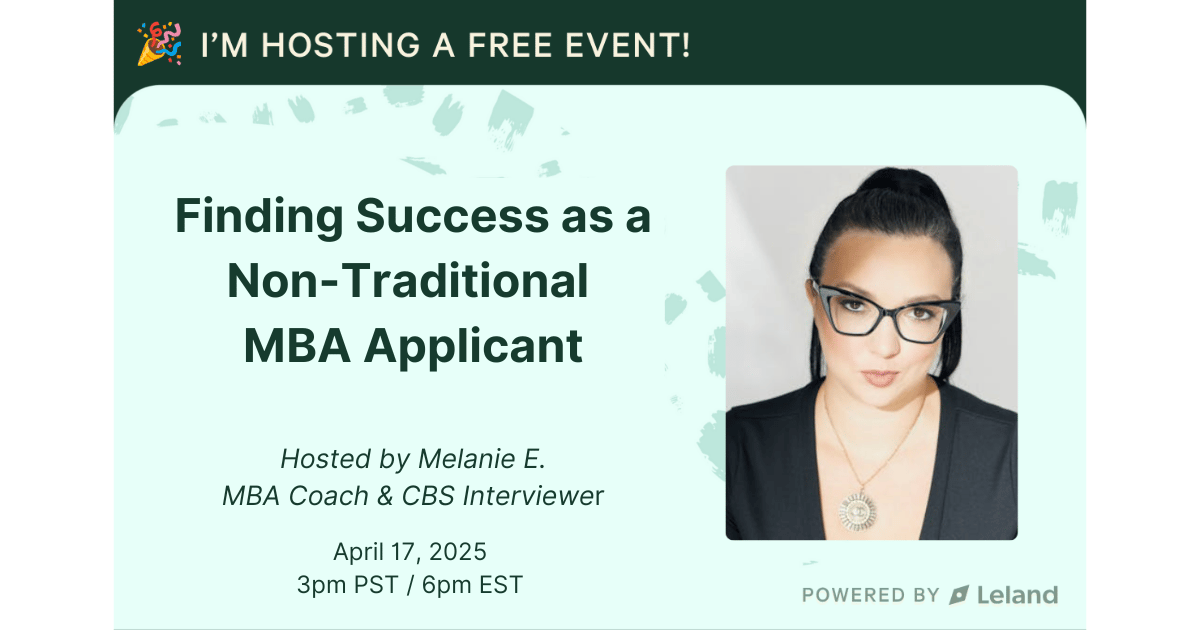 Finding Success as a Non-Traditional MBA Applicant
