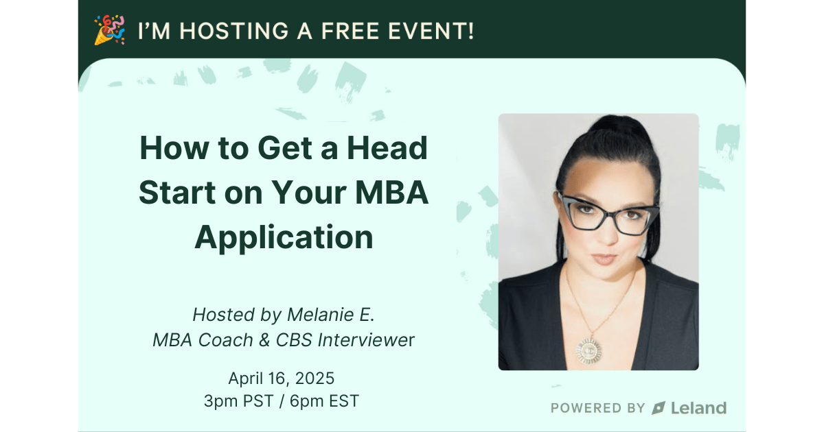 How to Get a Head Start on Your MBA Application