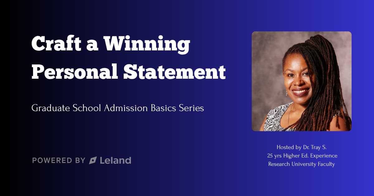 Graduate School Admission Basics: Craft a Winning Personal Statement