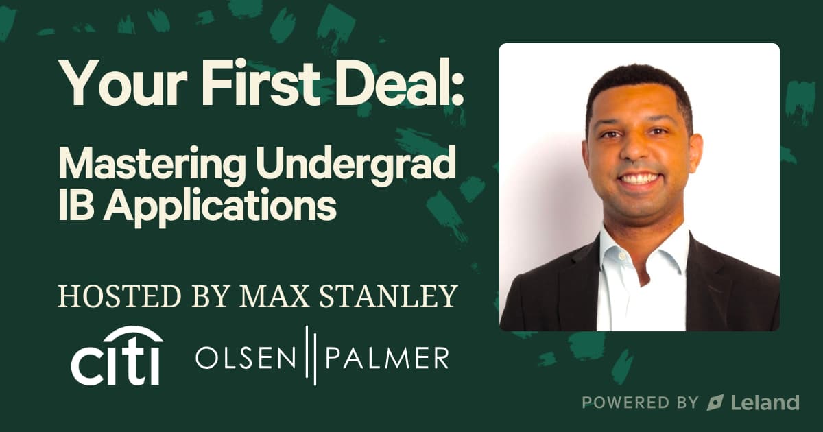 Your First Deal: Mastering Undergrad IB Applications