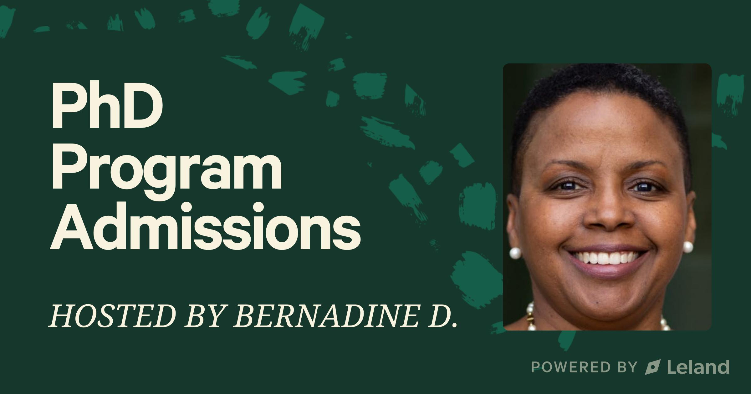 PhD Program Admissions