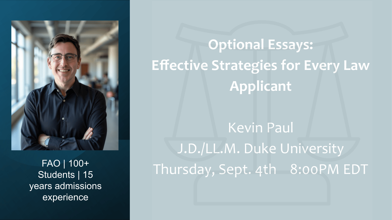 Optional Essays: Effective Strategies for Every Law Applicant