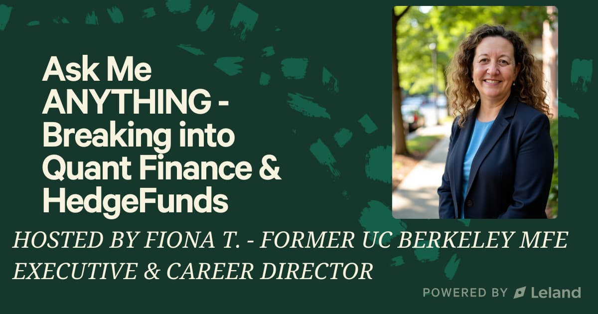 Ask Me Anything : About Breaking Into Quant Finance & Hedge Funds