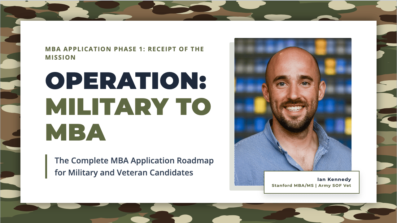 The Complete MBA Application Roadmap for Military and Veteran Candidates