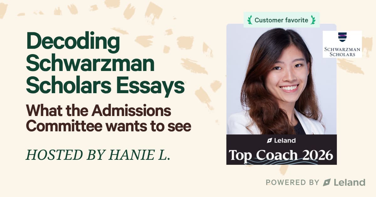 Decoding Schwarzman Scholars essays: What Admissions Committee wants to see
