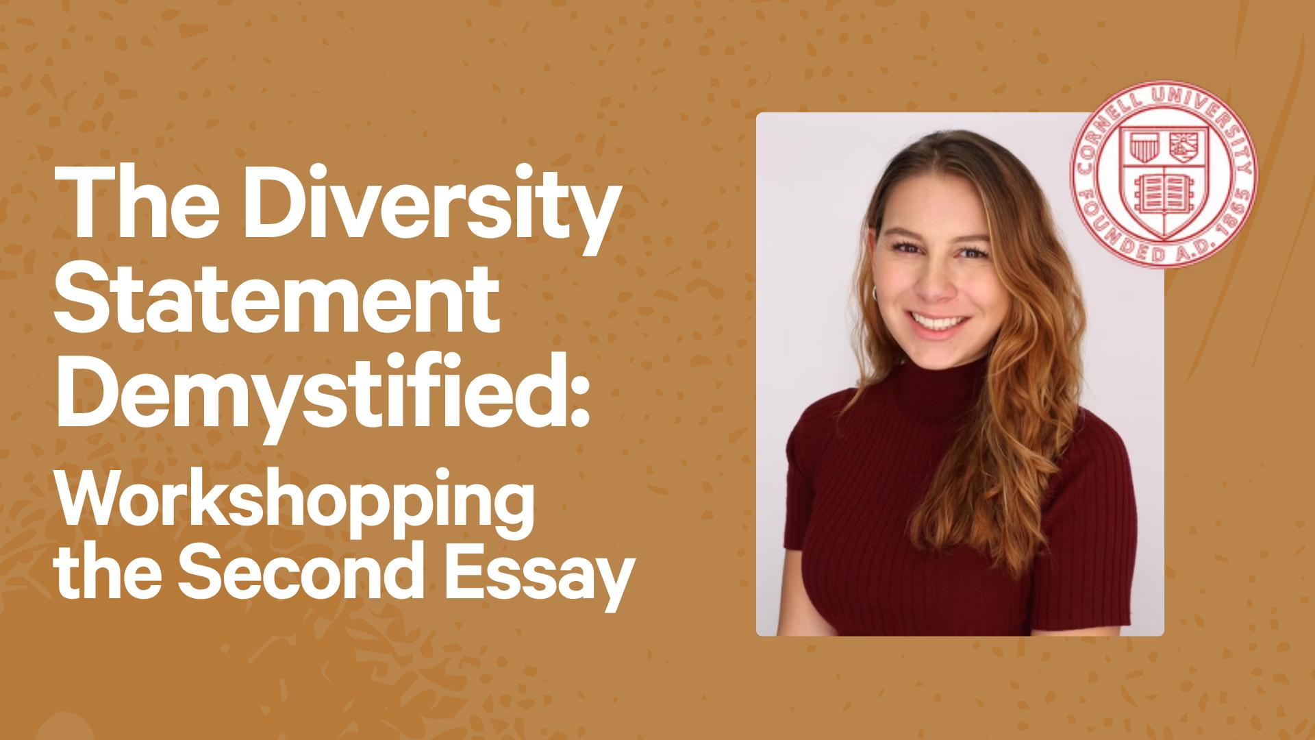 The Diversity Statement Demystified: Workshopping the Second Essay