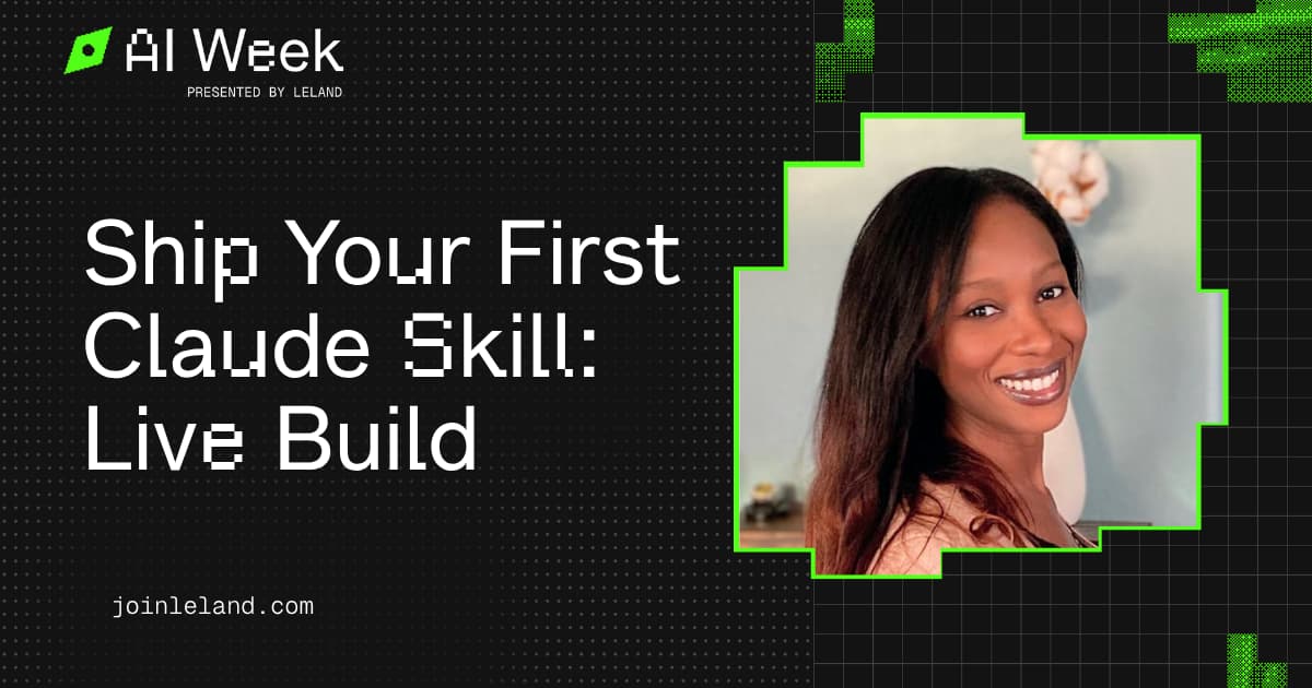 Ship Your First Claude Skill: Live Build