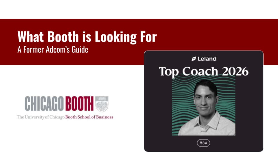 What Chicago Booth Is Actually Looking For: A Former Adcom's Guide