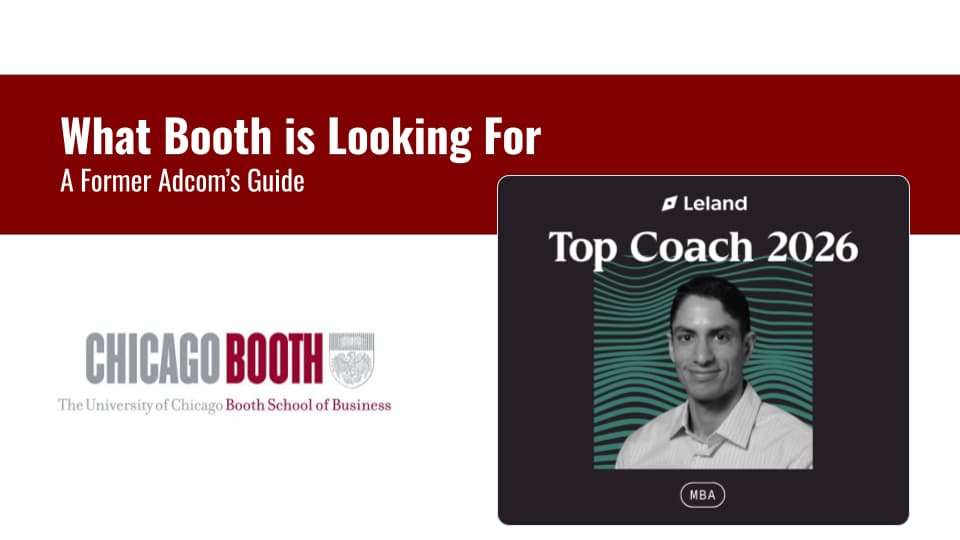 What Chicago Booth Is Actually Looking For: A Former Adcom's Guide