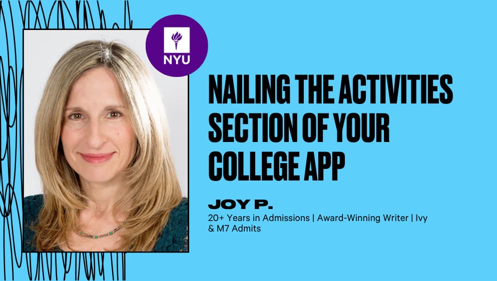 Nailing the Activities Section of Your College App