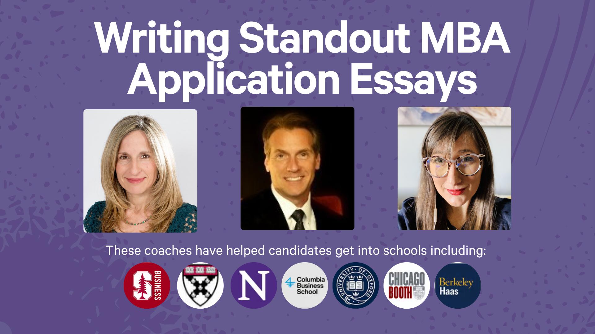 Writing Standout MBA Application Essays