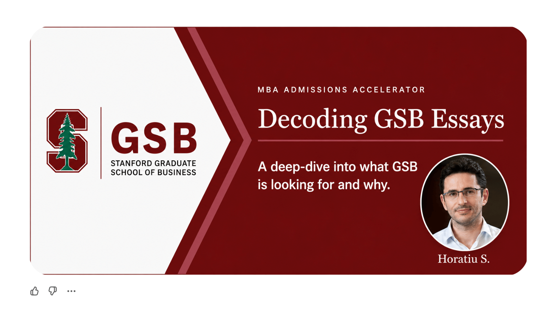 Decoding GSB Essays: A deep-dive into what GSB is loking for and why.
