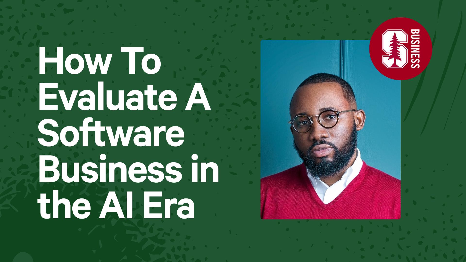 Evaluating A Software Business in the AI Era
