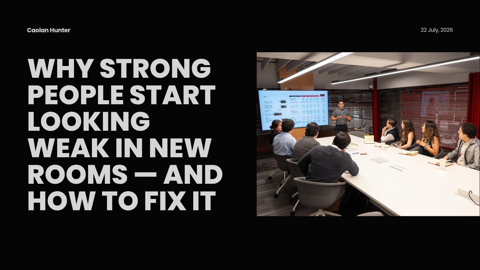 Why Strong People Start Looking Weak in New Rooms — And How to Fix It