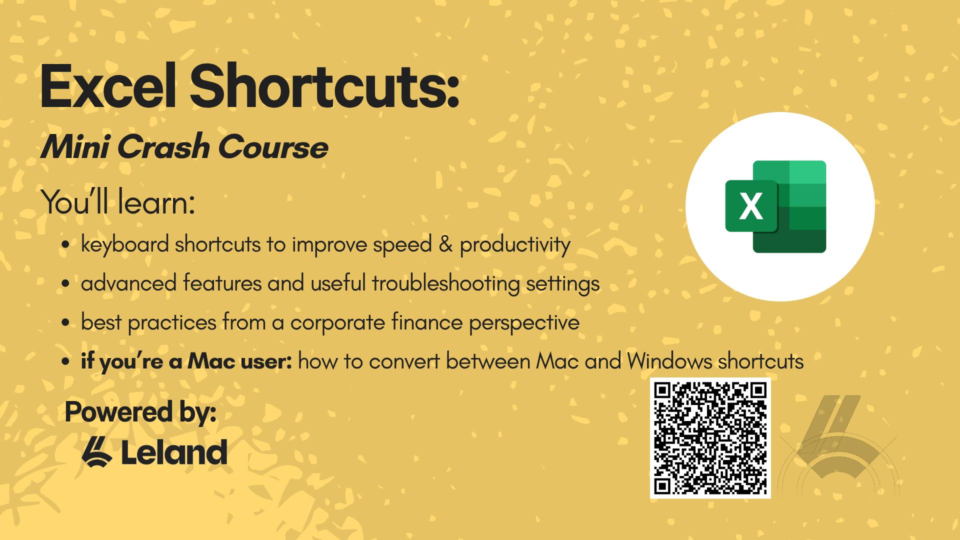 Excel Shortcuts: Mini Crash Course
