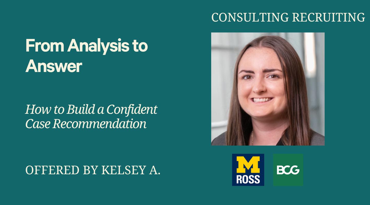 From Analysis to Answer: How to Build a Confident Case Recommendation