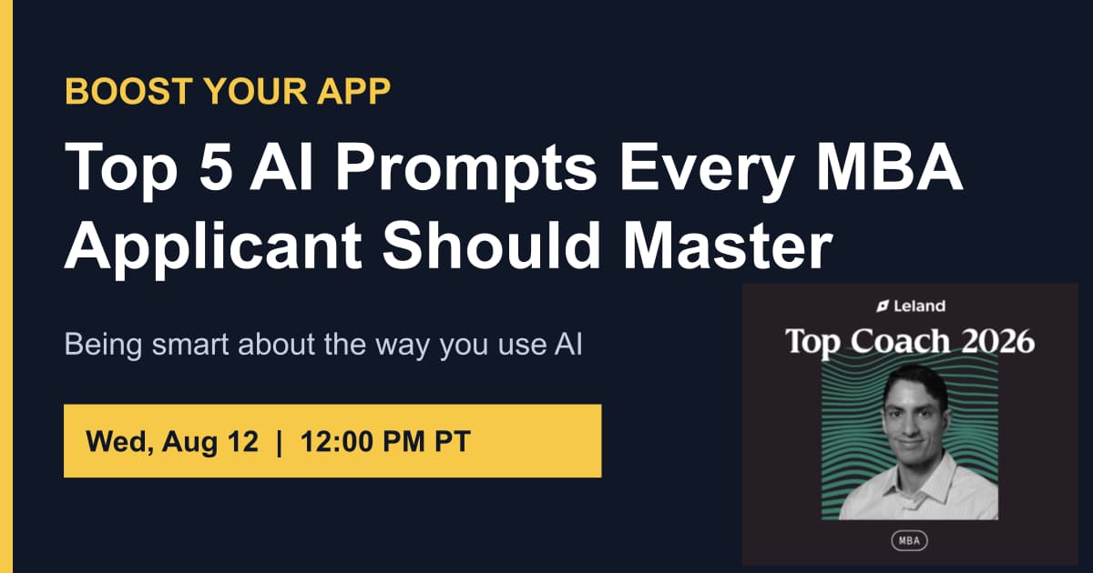 Top 5 AI Prompts Every MBA Applicant Should Master