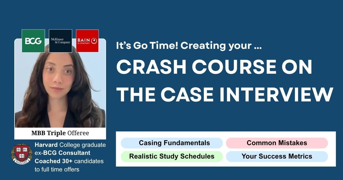 It's Go Time: Creating your Crash Course for the Consulting Case Interview