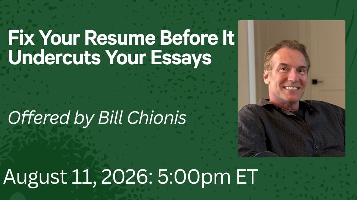 Fix Your Resume Before It Undercuts Your Essays